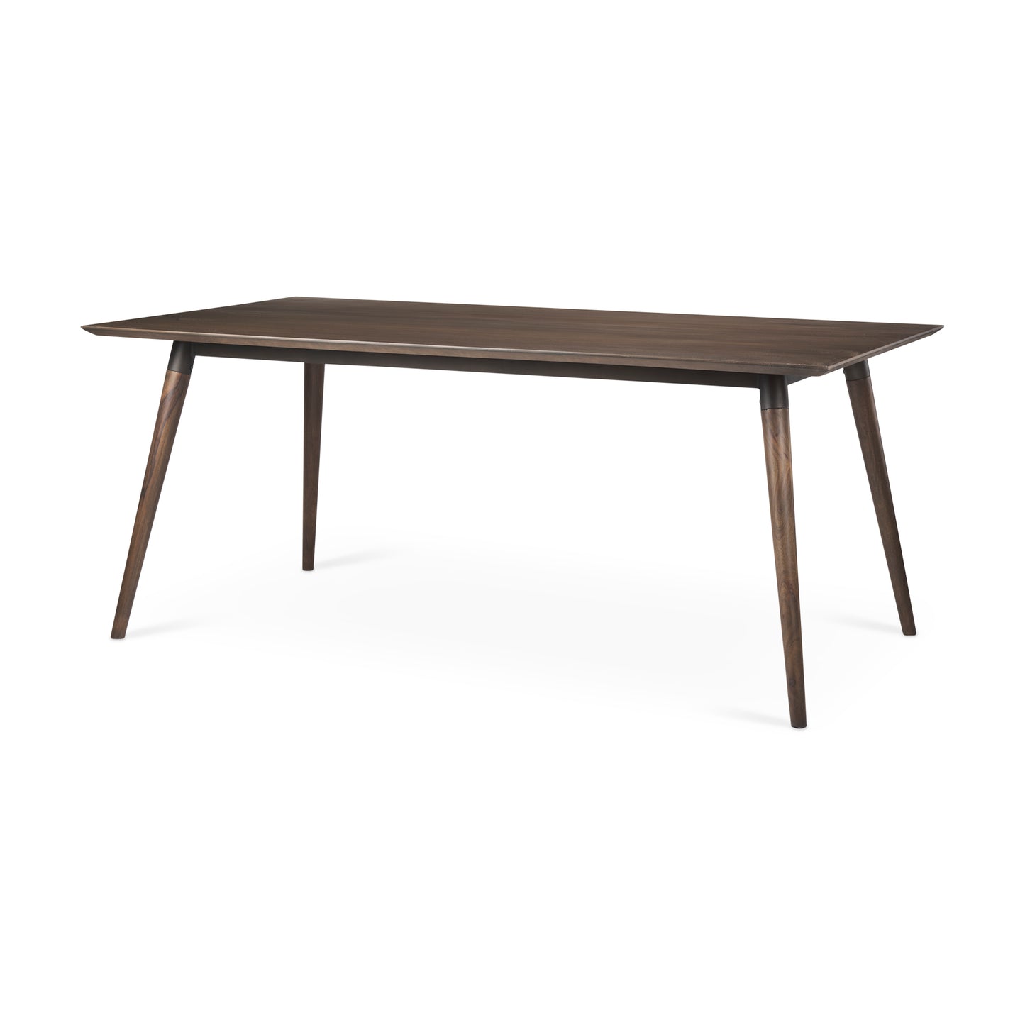 Nicholas II 72x39 Brown Solid Wood Top Metal/Wood Leg Dining Table