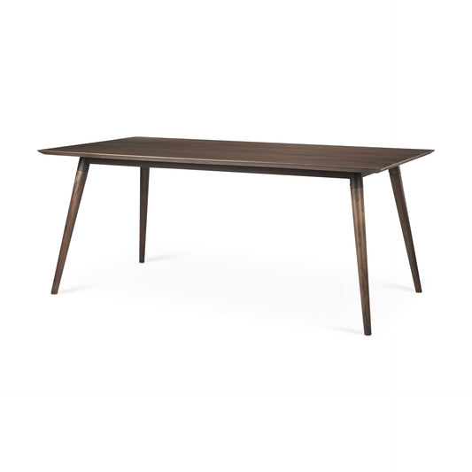 Nicholas II 72x39 Brown Solid Wood Top Metal/Wood Leg Dining Table