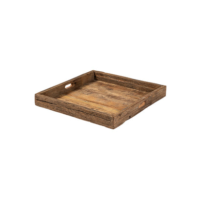 Carson (Small) 24L x 24W Brown Reclaimed Wood Tray