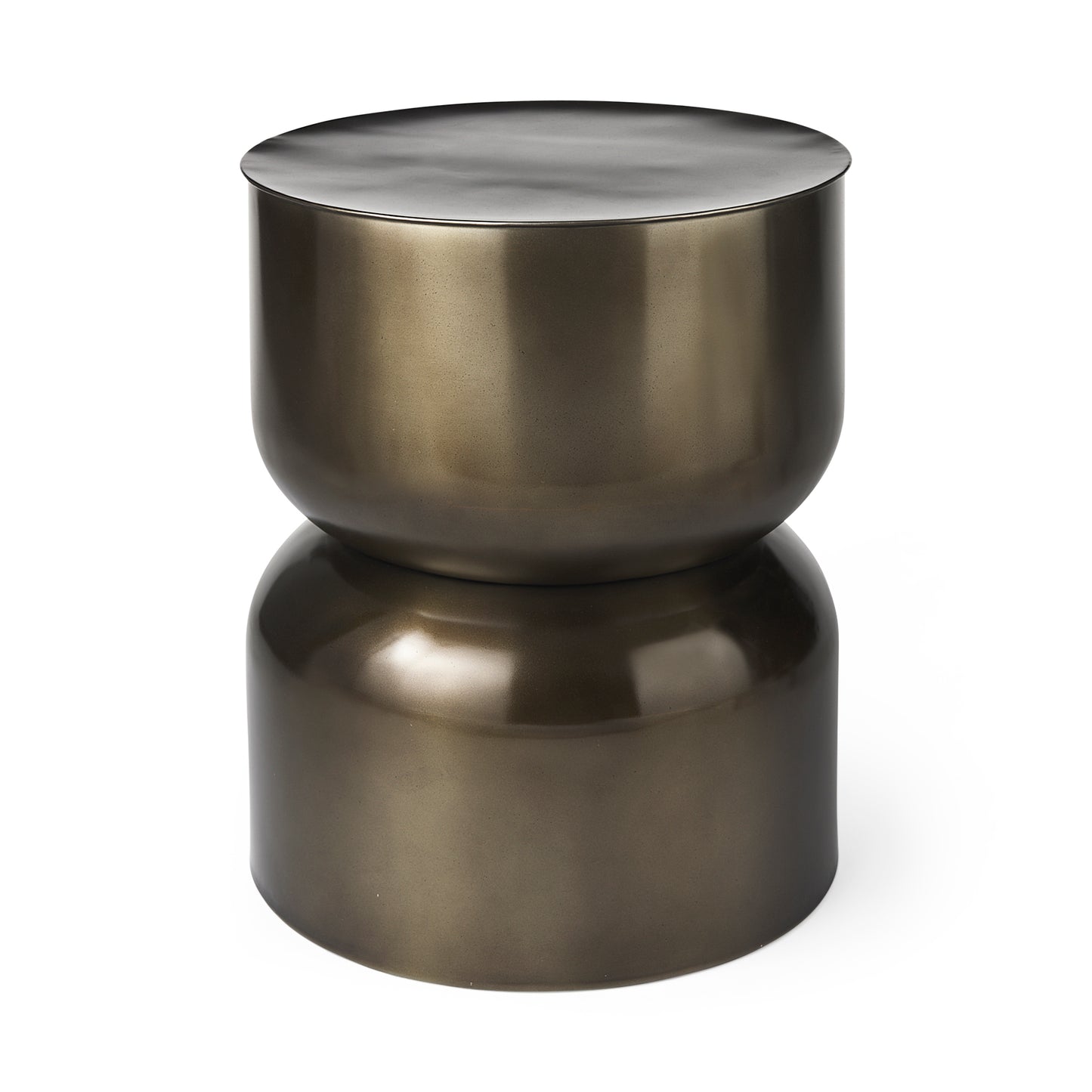 Catriona 17L x 17W x 20H Gold Accent Hourglass Table