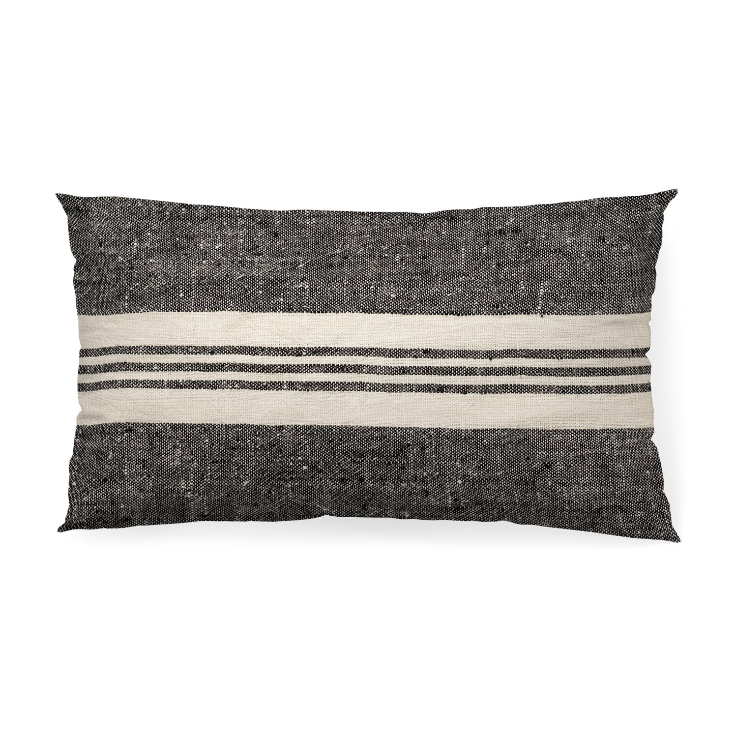 Sharon 14 x 26 Black With Stripes Decorative Pillow Cover