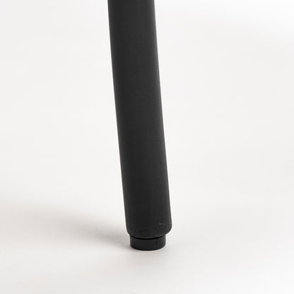 Etienne 36" Round White Marble Top Black Metal Base Coffee Table