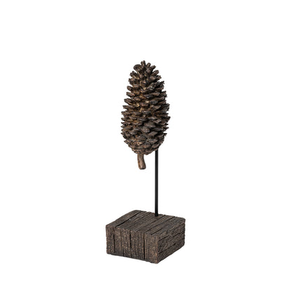 Pinterra (Small) 4L x 4W Brown Resin Pinecone Replica