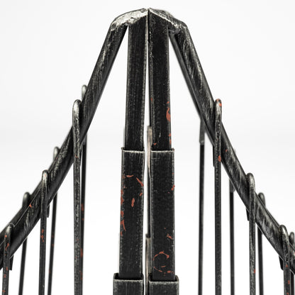 Suspension Set of 2 19L x 4W Brown Wrought Iron Suspension Bridge Bookends