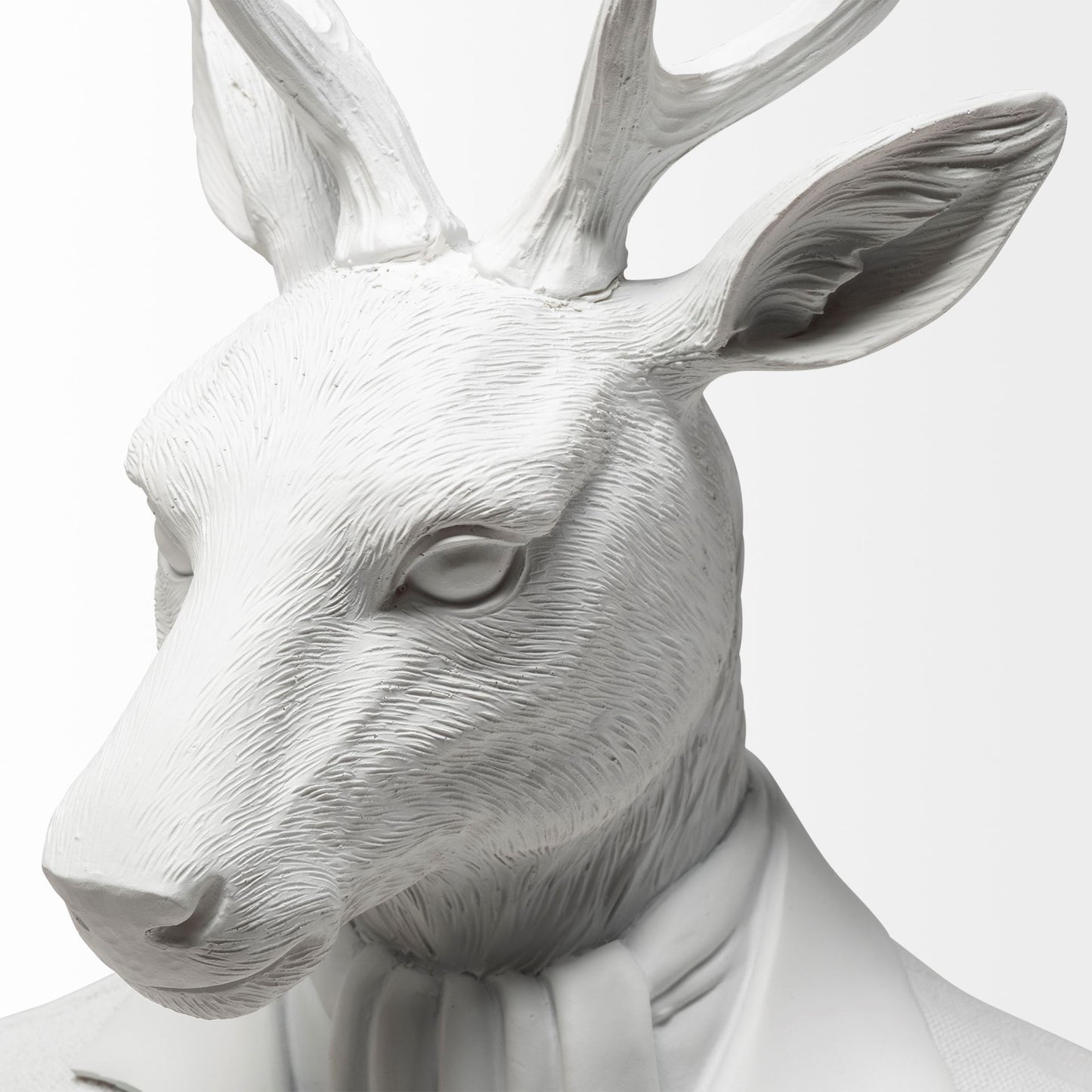 Mozart 8L x 6W White Resin Deer In A Suit