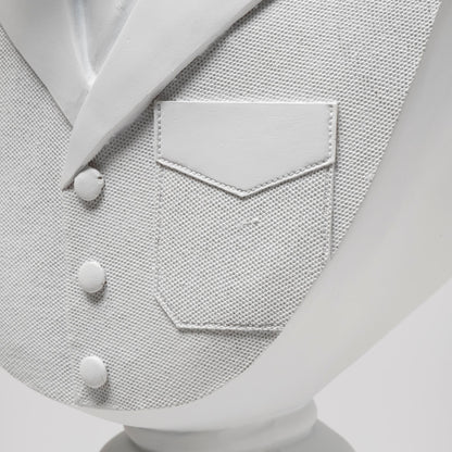 Mozart 8L x 6W White Resin Deer In A Suit