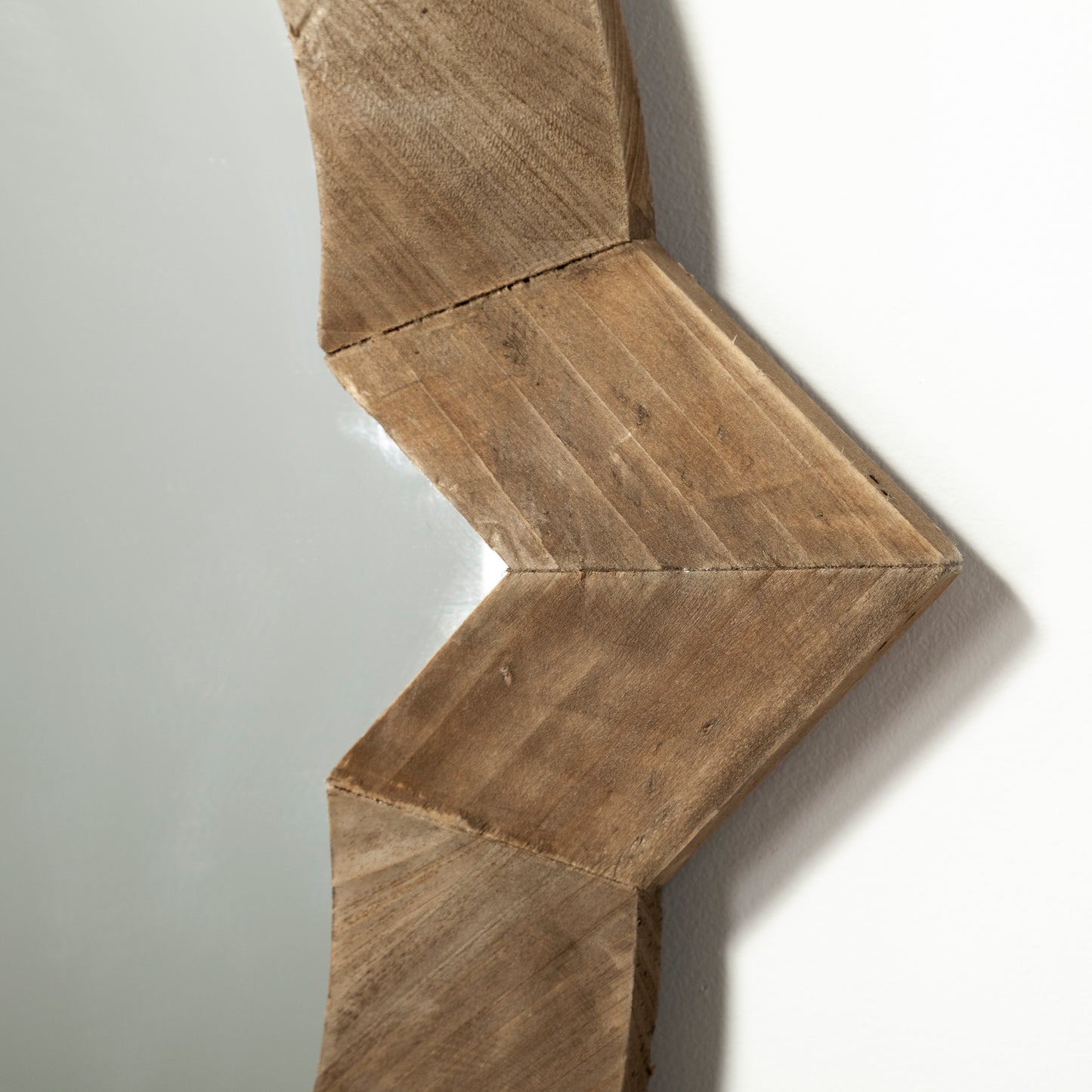 Argonne 23" Round-Square Brown Wood Frame Mirror