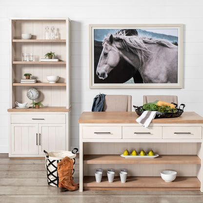 Liya 18L x 15W Black Metal Basket with Cream Fabric Liner