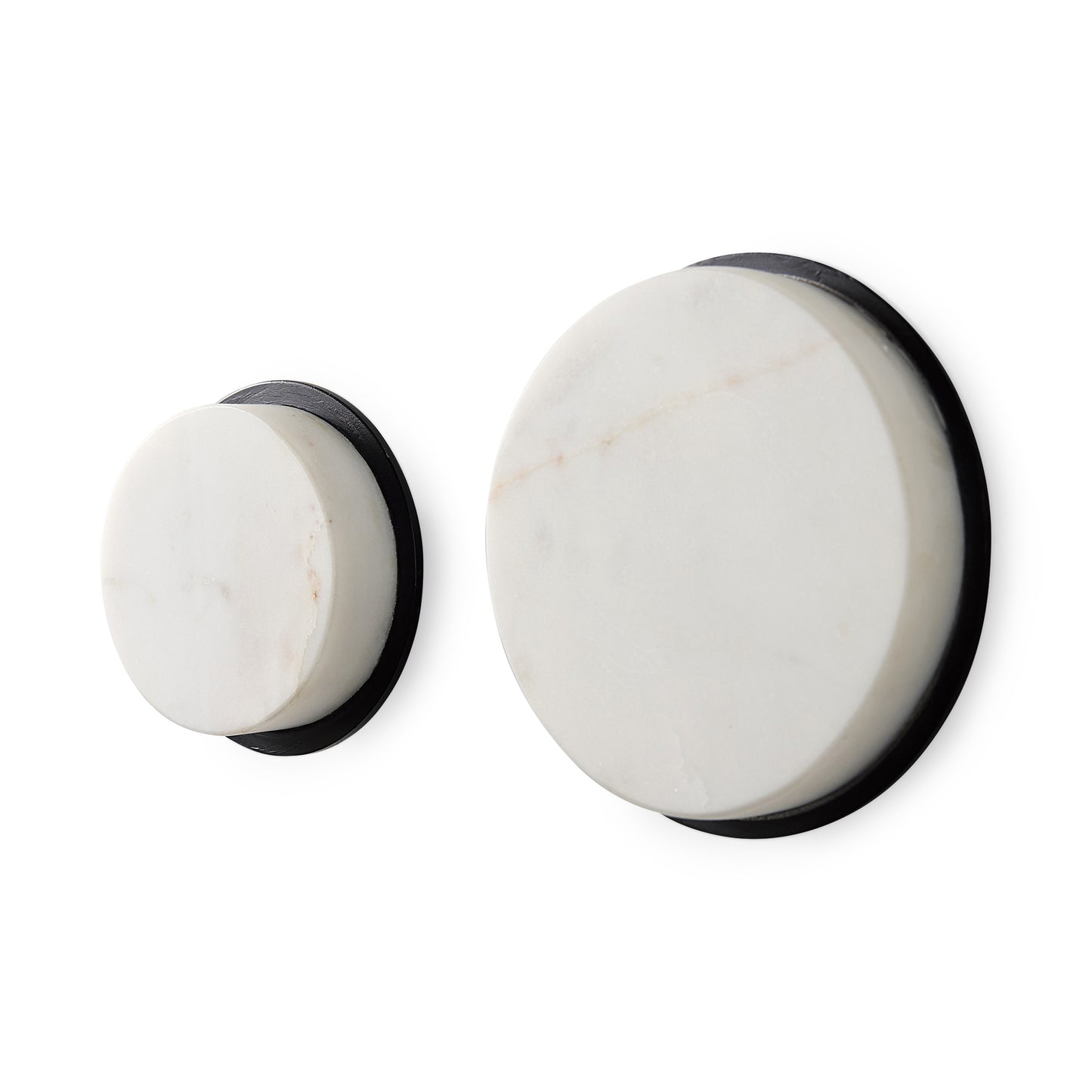 Sophia 5.0 L x 5.0 W x 3.0 H White Marble Set of 2 Wall Hooks