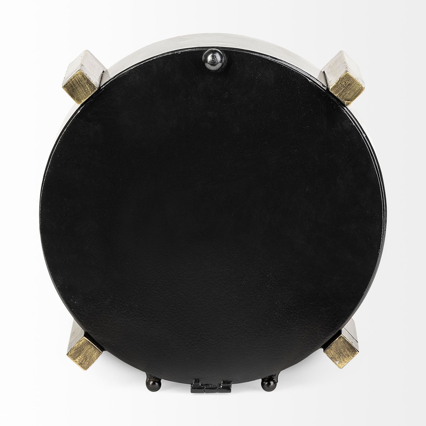 Agar Black Metal Round Table Clock