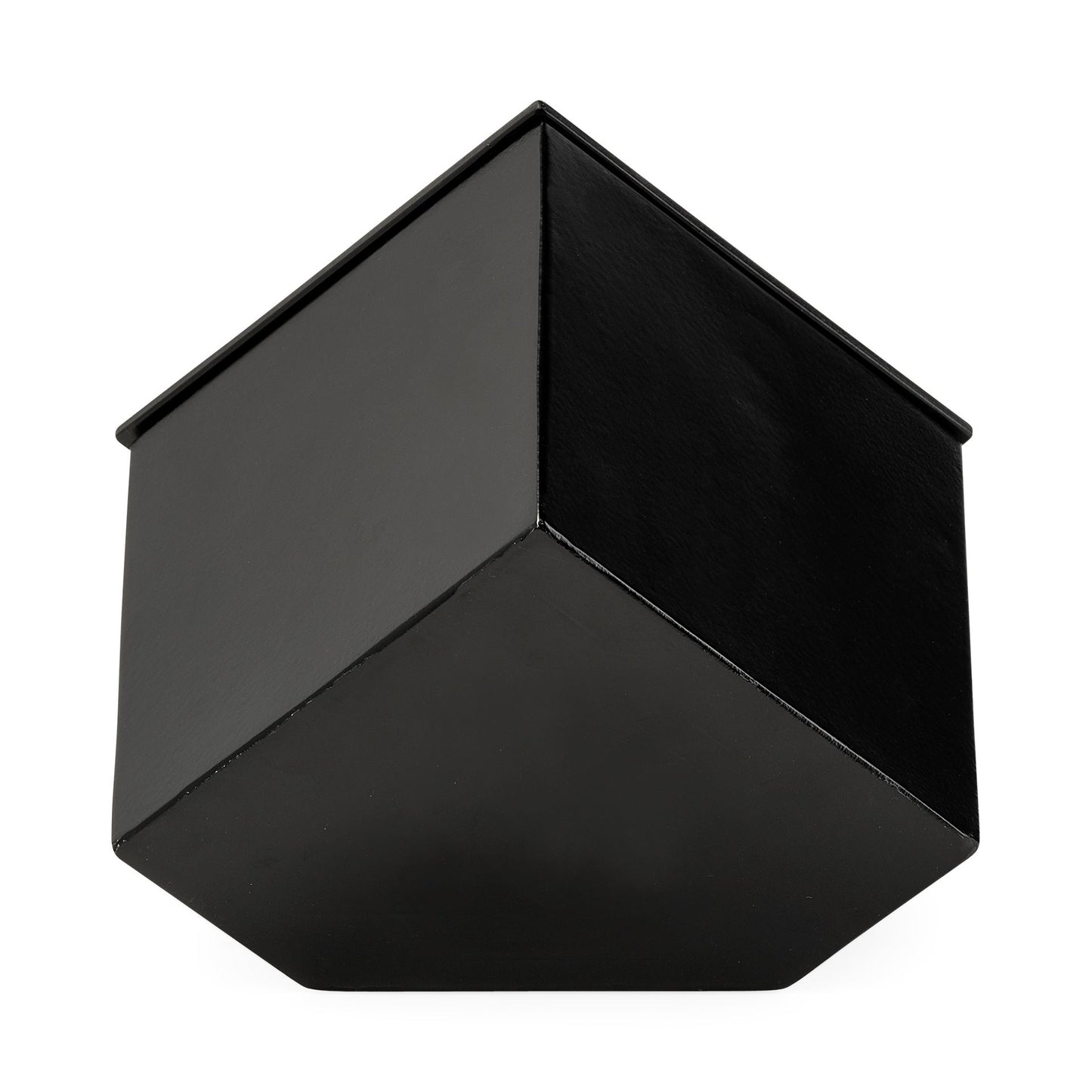 Ralph II Black Metal Cube Table Clock