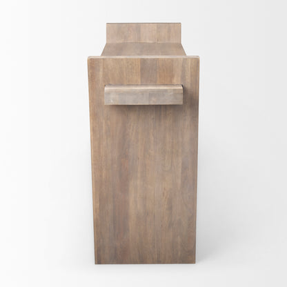 Elaine III 60L x 16W Brown Wood Angled Leg Console Table