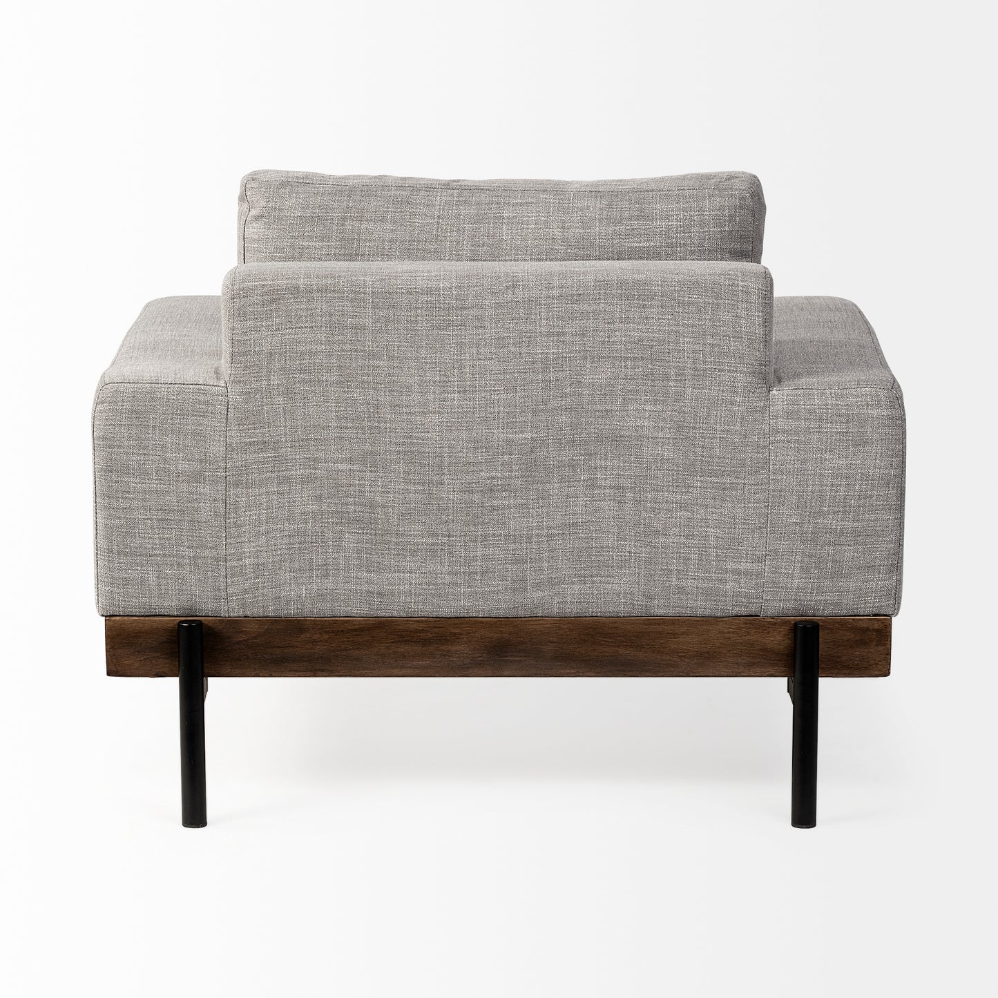 Colburne I Gray Fabric W/ Wood and Iron Frame Accent Chair