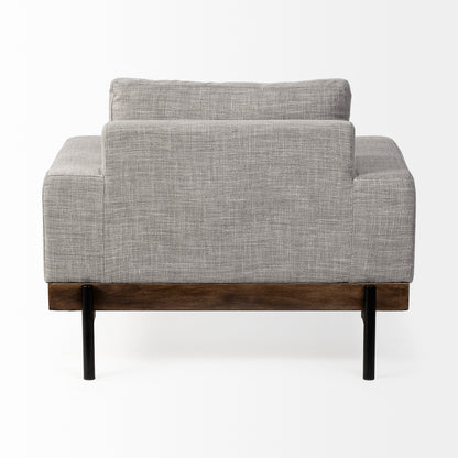 Colburne I Gray Fabric W/ Wood and Iron Frame Accent Chair