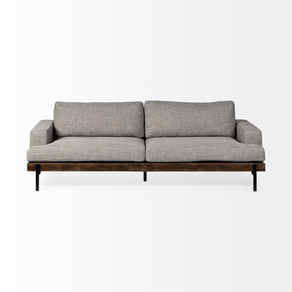 Colburne II 95" Gray Upholstered Three Seater Sofa
