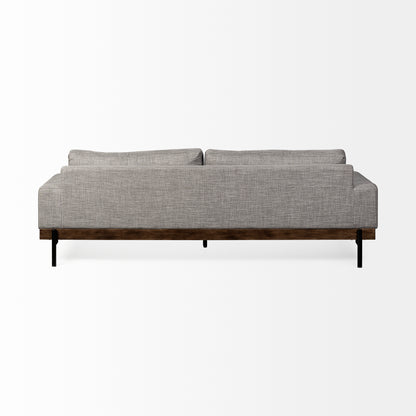 Colburne II 95" Gray Upholstered Three Seater Sofa