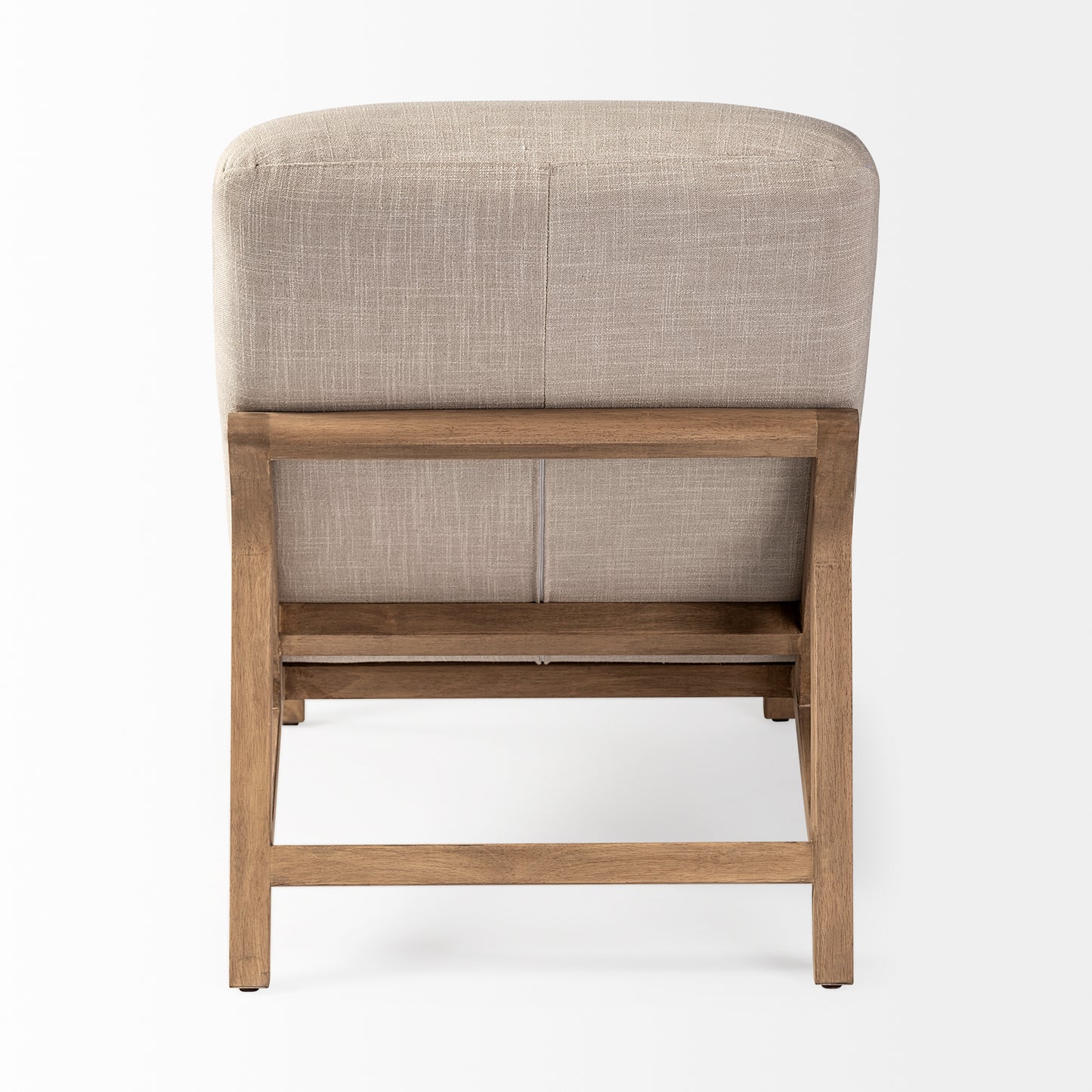 Pierre Beige Fabric Upholstered Armless Chaise Lounge Chair