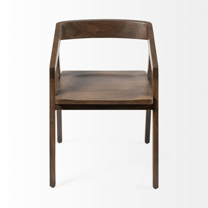 Nicholas I Onyx Brown Solid Wood Dining Chair
