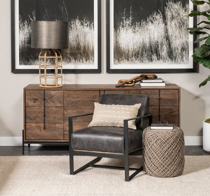 Alix 29L x 5W Brown Wooden Hand-Made 5 Link Chain