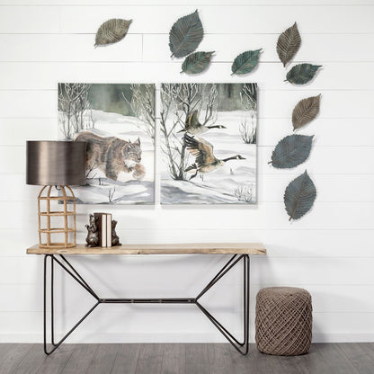 Brattea 12H Small Metal Leaf Wall Art