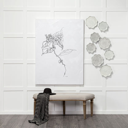 Miranda Set of 2 Stamped Metal Lotus Flower Wall Decor