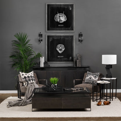 Kona II Medium Black/Gold Ceramic Vase