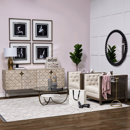 Toba II Tall Brown/Gold Spotted Gourd Style Vase