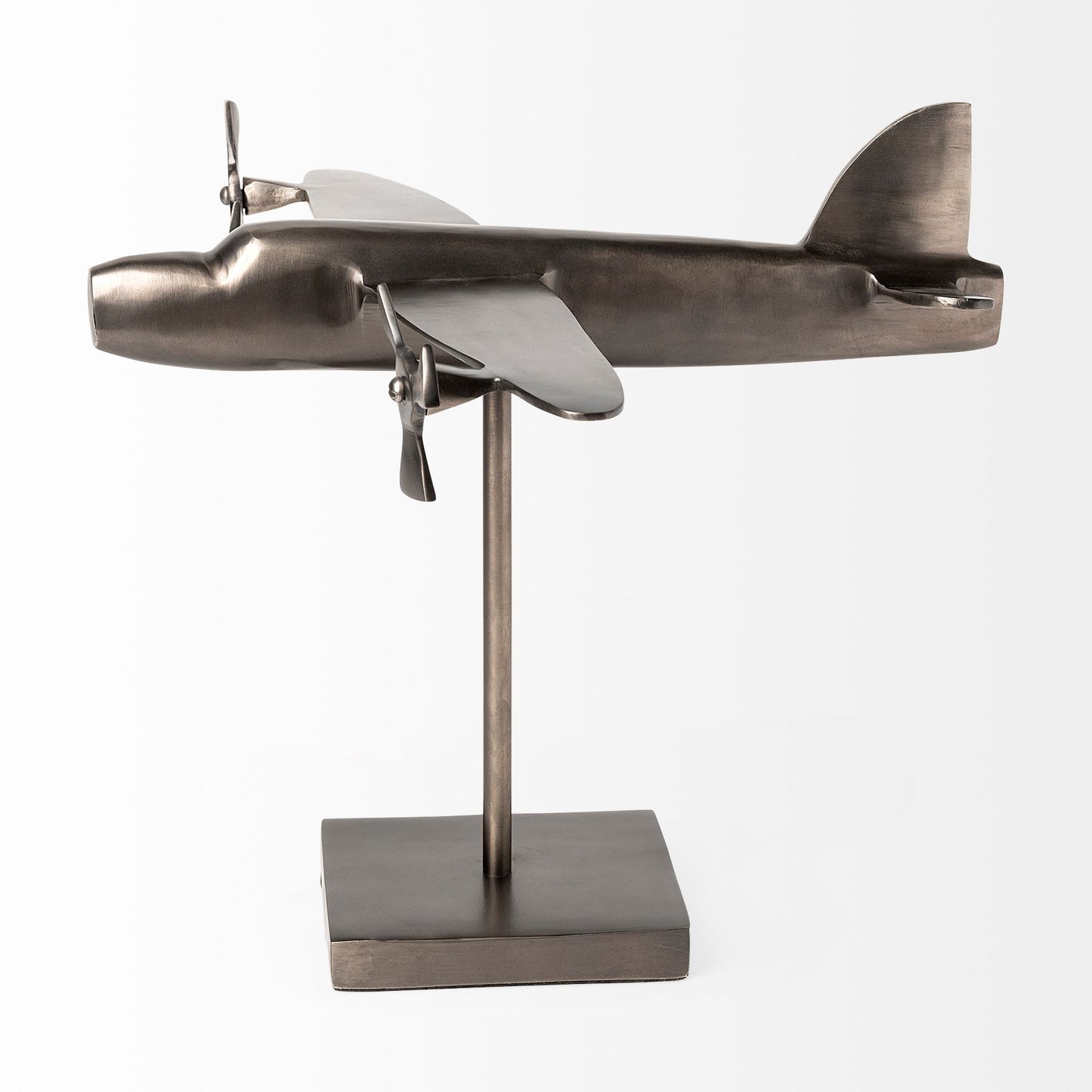 Maverick I 12L x 16W Gray Metal Bomber Plane