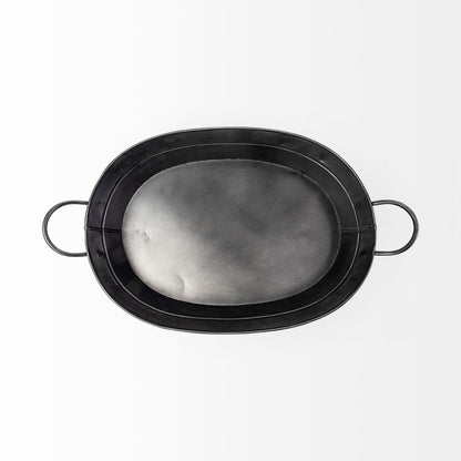 Reno 20L x 14W Black Metal Vintage Inspired Basket