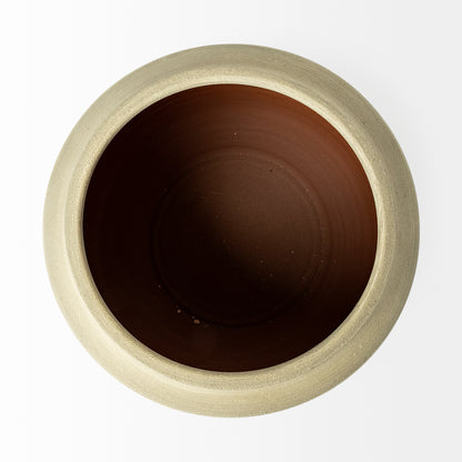 Sonnett Short White/Blue Ceramic Vase