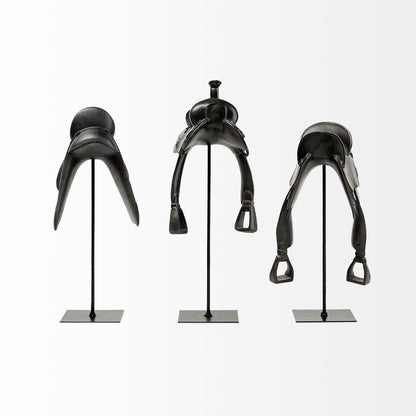 Colt I 9L x 8W Black Equestrian-Inspired Western Horse Saddle