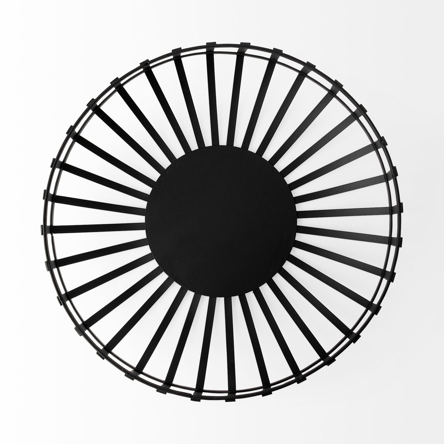 Emilio Set of 2 Black Metal Slated Bowls