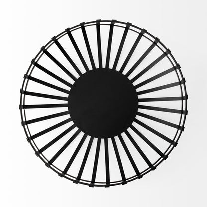 Emilio Set of 2 Black Metal Slated Bowls