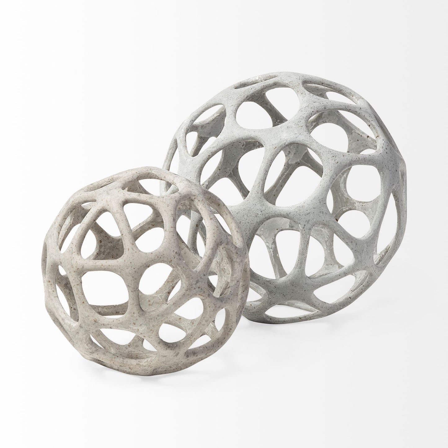 Spiro 6L x 6W Off-White Hollow Decorative Orb