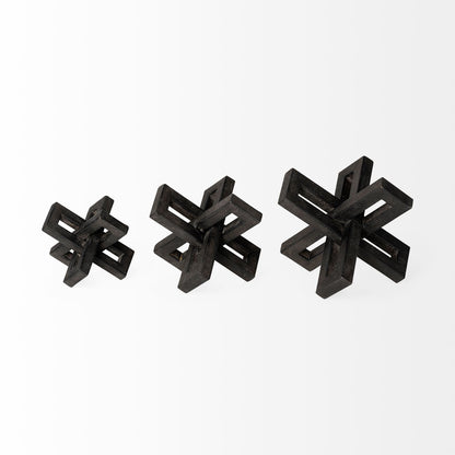 Aleph (Set of 3) Black Metal Small Medium & Large Jacks
