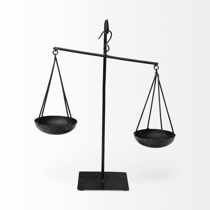 Ellis 10L x 4W Black Metal Vintage Inspired Weighing Scale