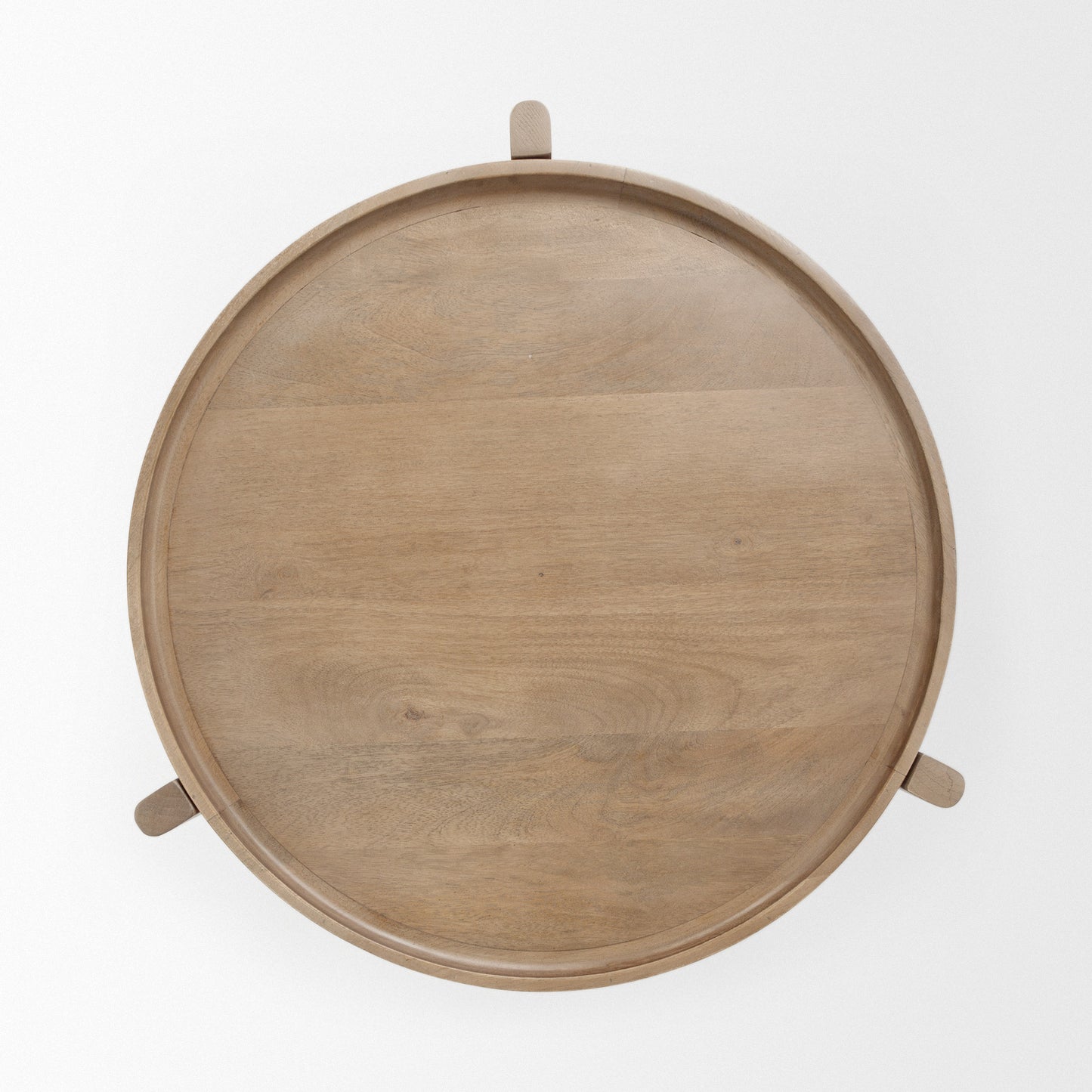 Cleaver I 22 x 24 Round Top Brown Solid Wood Accent Table