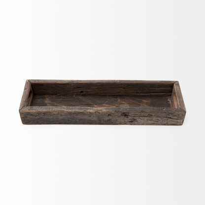 Vernon (Small) 24L x 7W Brown Reclaimed Wood Tray
