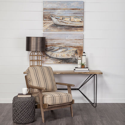 Abner (Small) 3L x 3W White Wooden Coastal Lighthouse