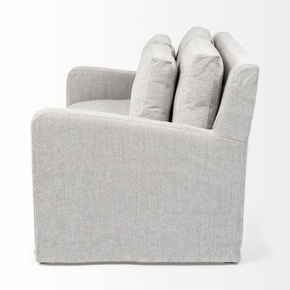 Denly I 69 X 38.25 X 34.5 Frost Gray Slipcover Two Seater Sofa