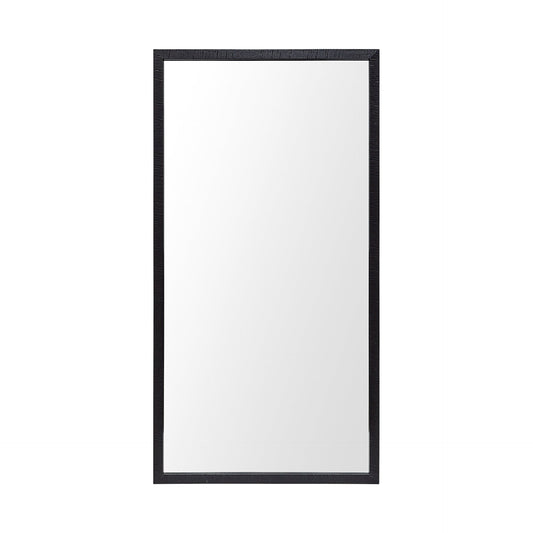 Bristol Black 20x40 Faux Wood Frame Bathroom Vanity Mirror