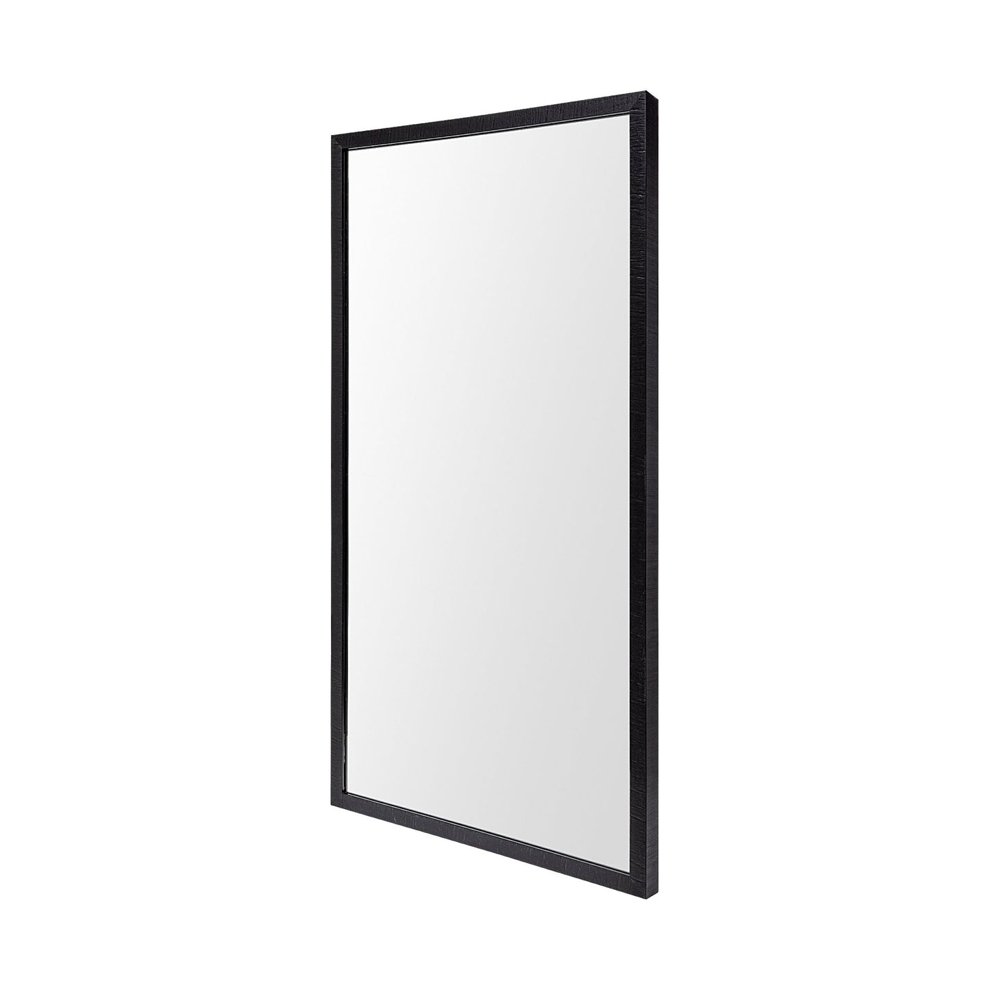 Bristol Black 20x40 Faux Wood Frame Bathroom Vanity Mirror