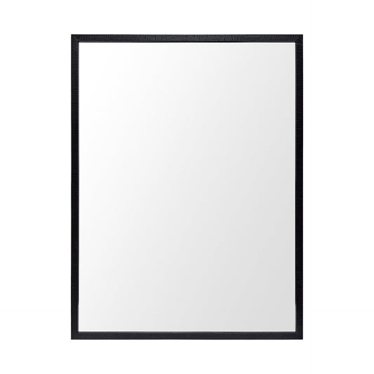Bristol Black 30x40 Faux Wood Frame Bathroom Vanity Mirror