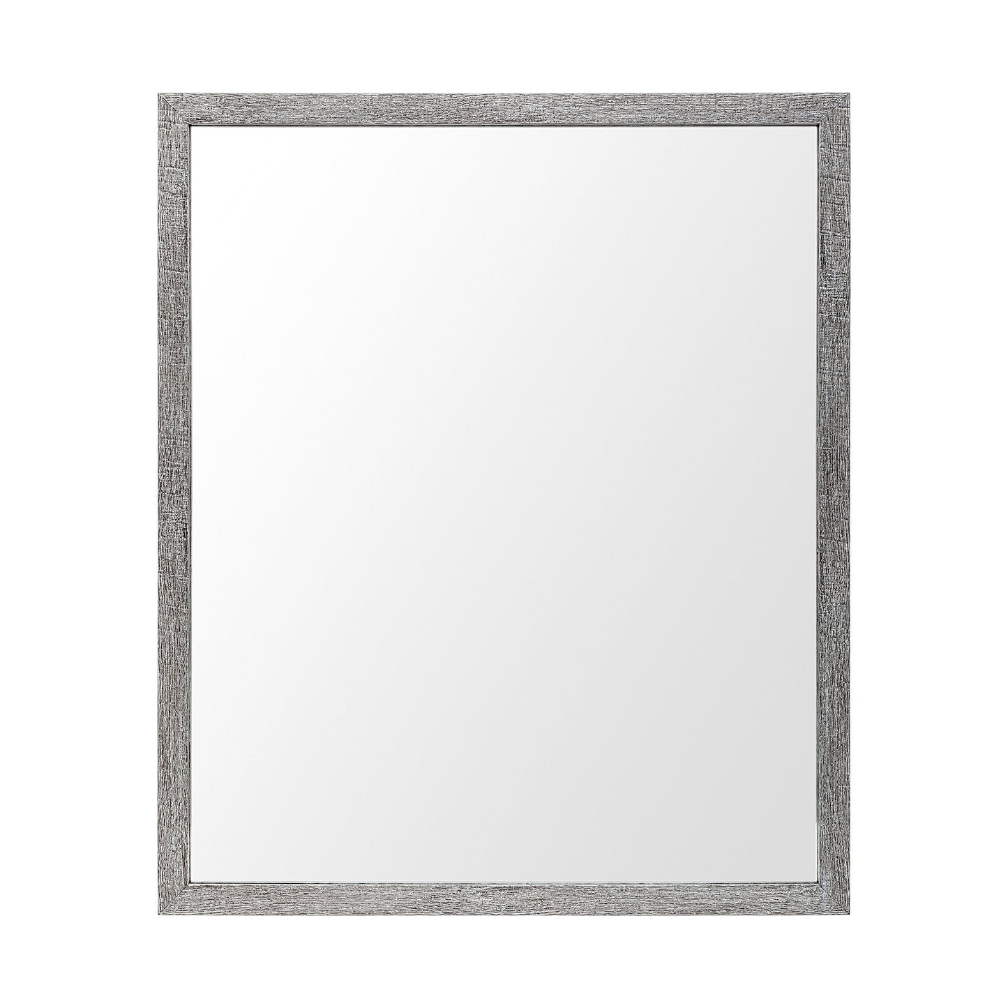 Bristol Grey 20x24 Faux Wood Frame Bathroom Vanity Mirror