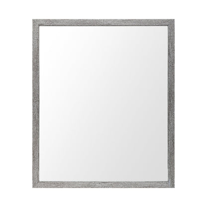 Bristol Grey 20x24 Faux Wood Frame Bathroom Vanity Mirror