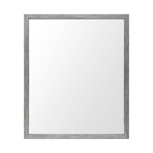 Bristol Grey 20x24 Faux Wood Frame Bathroom Vanity Mirror