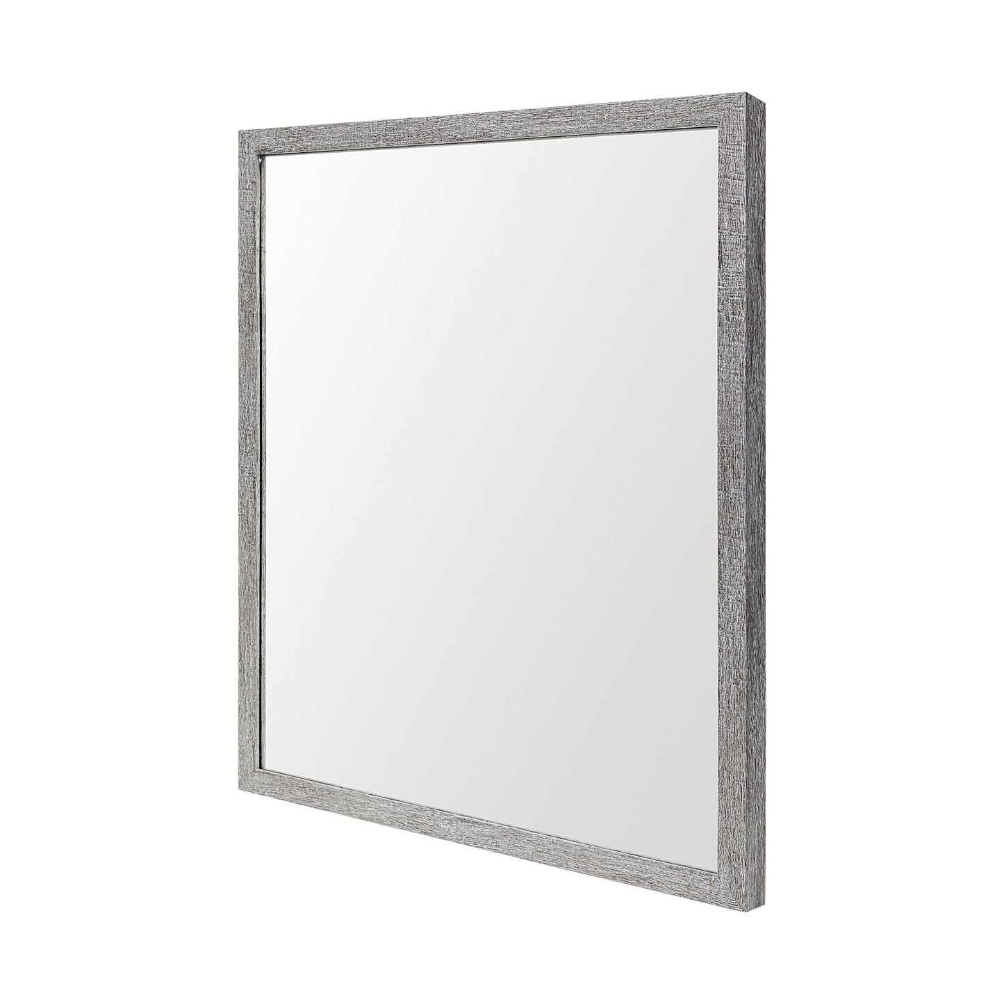 Bristol Grey 20x24 Faux Wood Frame Bathroom Vanity Mirror
