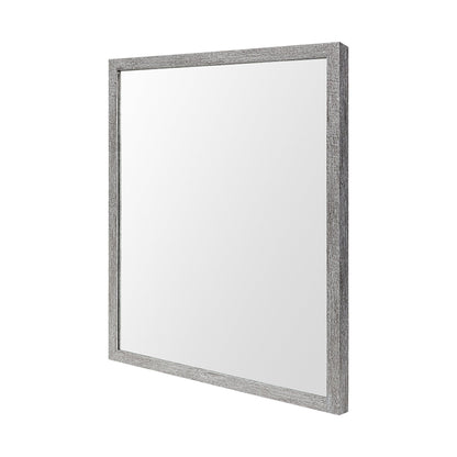 Bristol Grey 20x24 Faux Wood Frame Bathroom Vanity Mirror