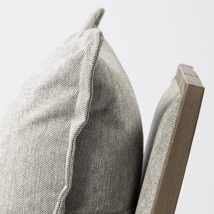 Sherlock Frost Gray Wood Frame Accent Chair