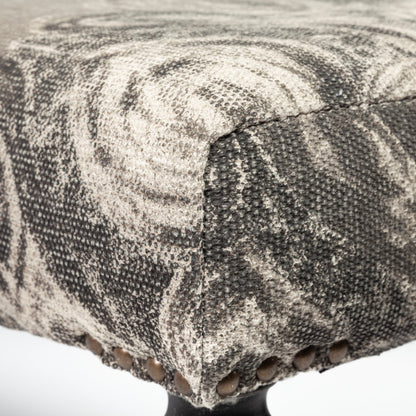 Alhambra 55L x 14W Upholstered Gray Seat W/Black Wood Legs Accent Bench